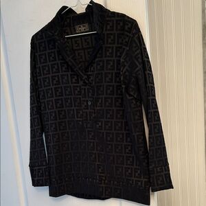 Vintage Fendi Black Monogram Top